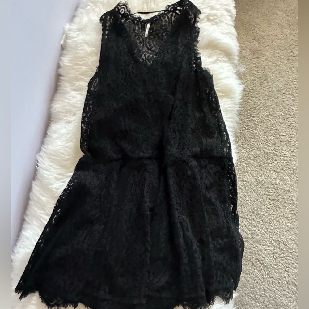 Free people black lined dress